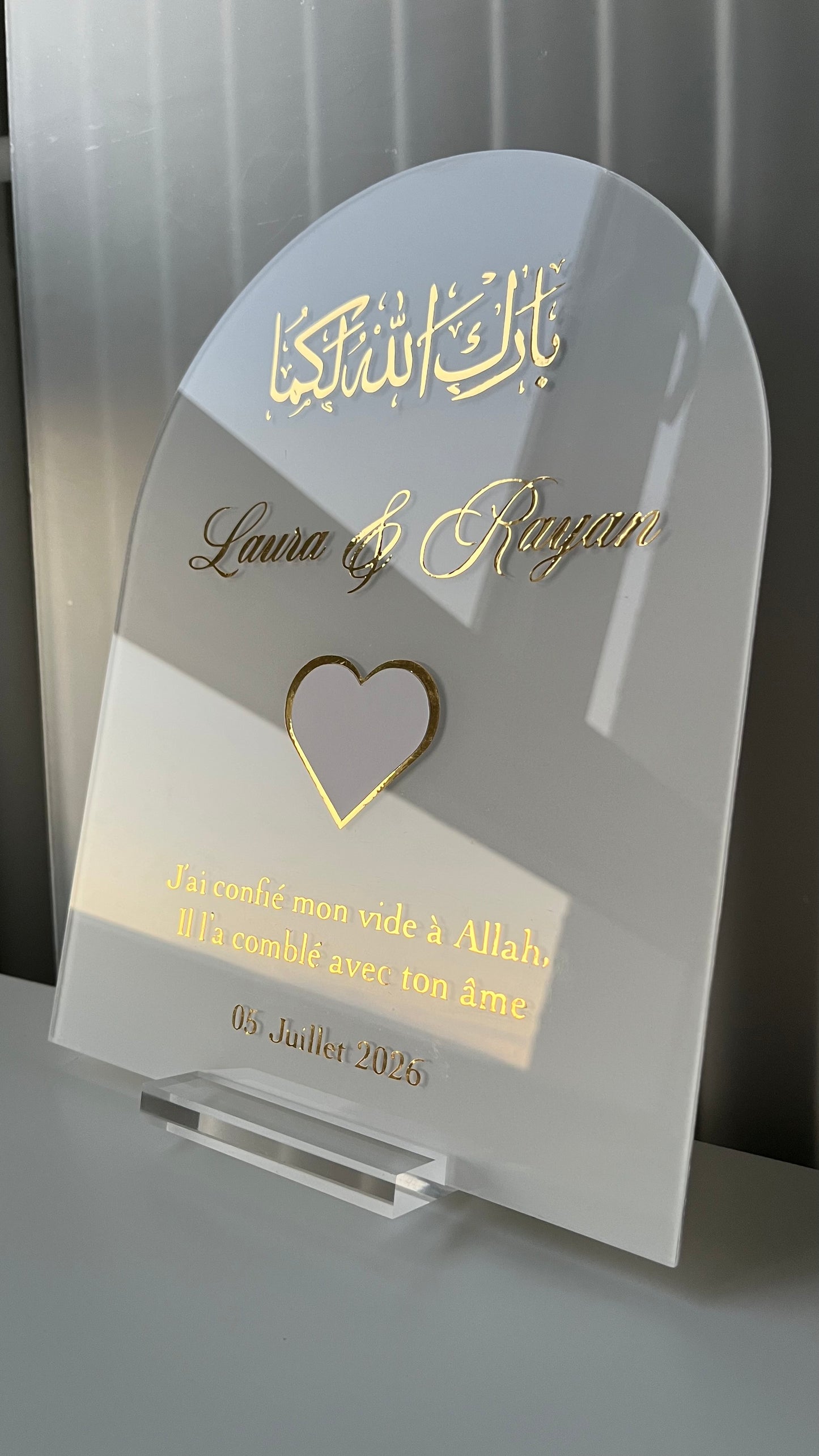 Arche plexiglass avec empreinte |Format 20x25cm