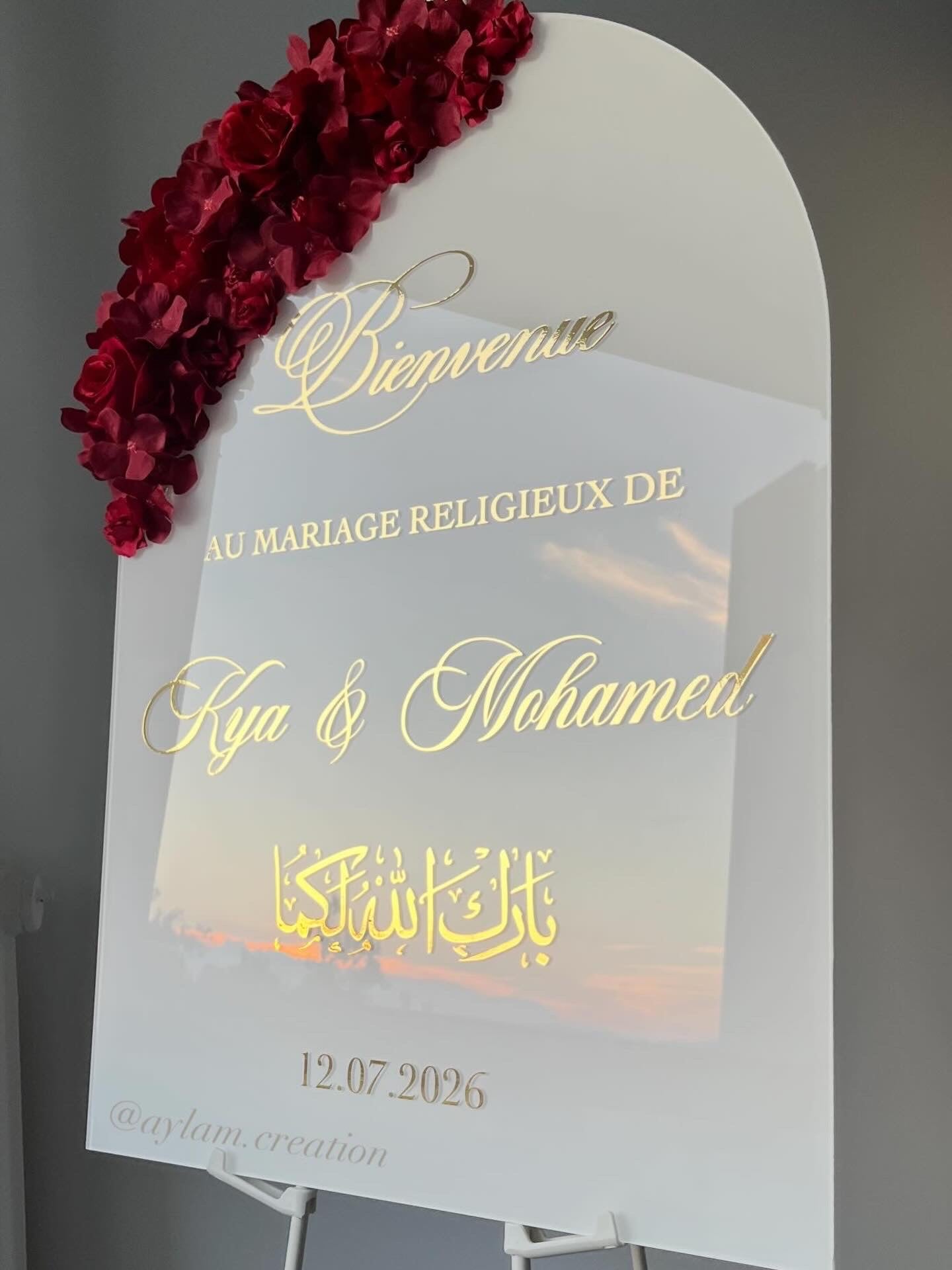 Panneau de bienvenue arche