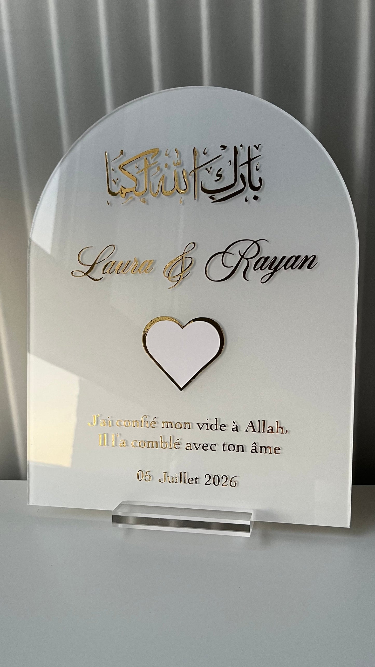 Arche plexiglass avec empreinte |Format 20x25cm