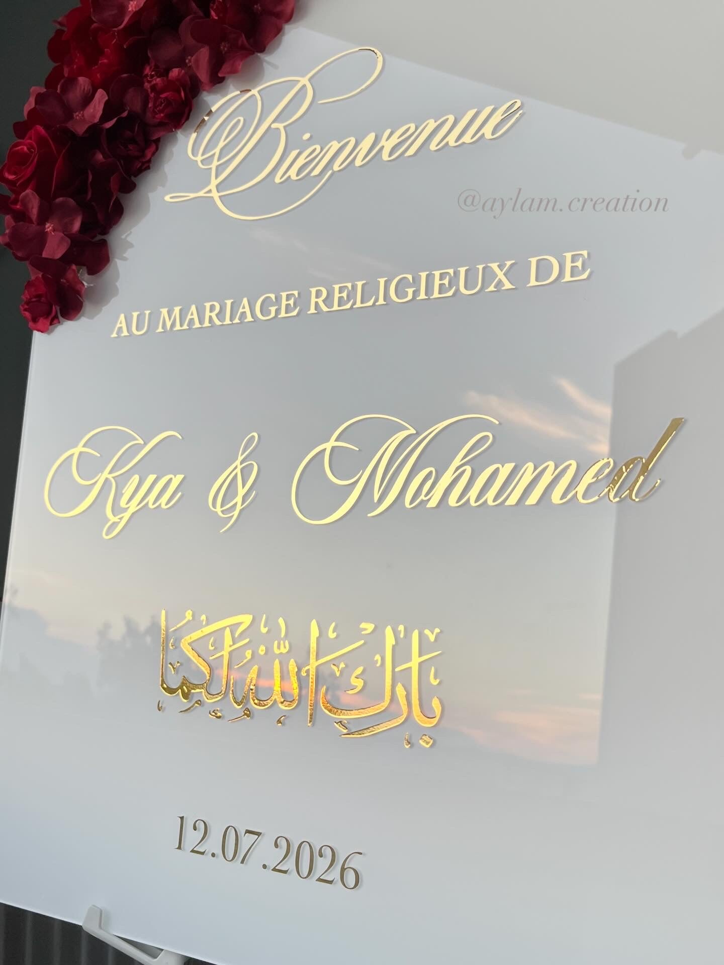 Panneau de bienvenue arche